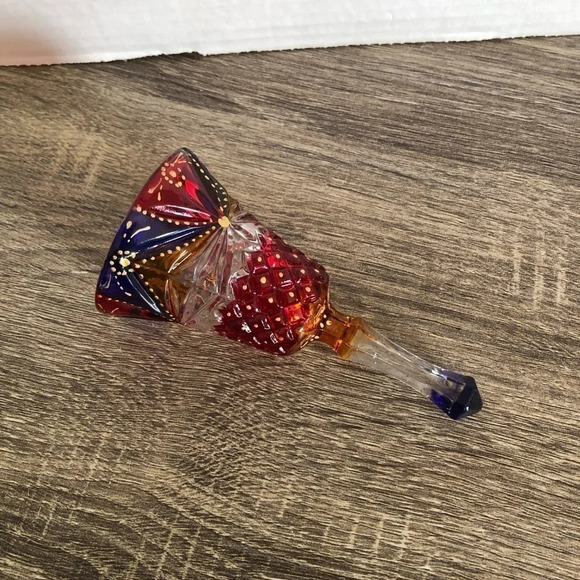 Vintage  Hand Painted Glass Bell - Picture 7 of 10
